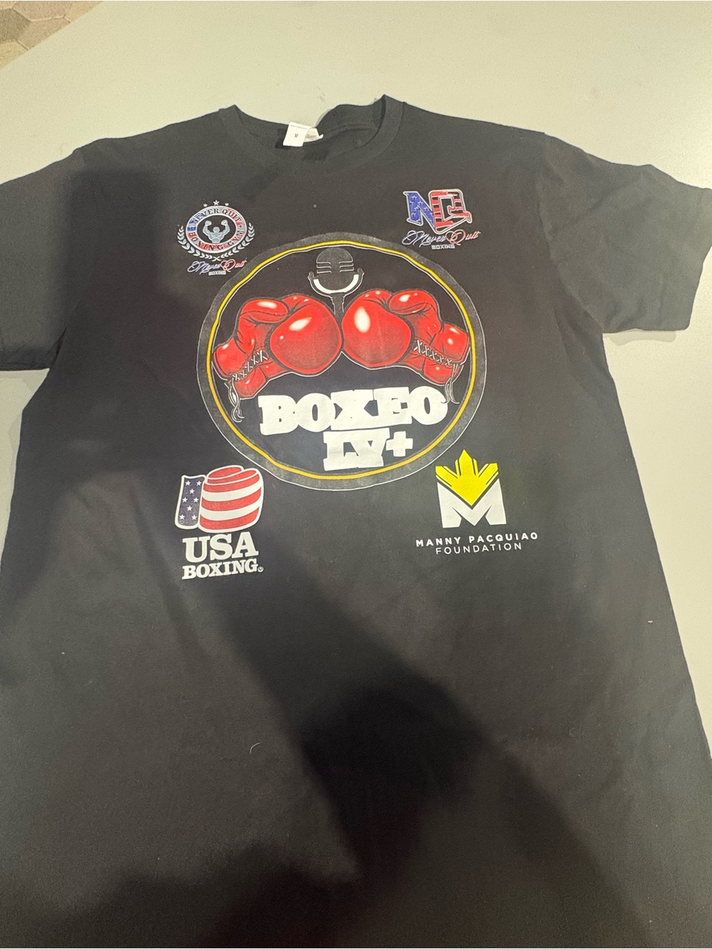 BOXEO INT'L Graphic Tee with Red Boxing Gloves